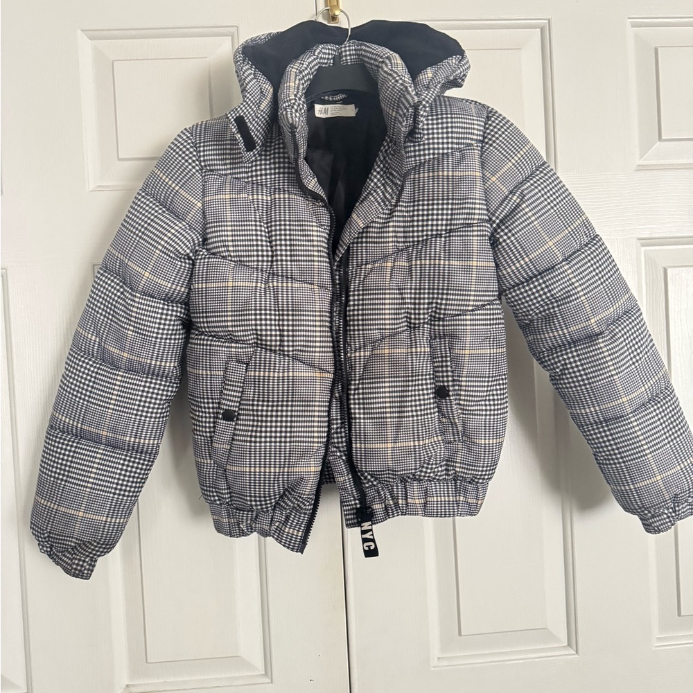 H&M Kids Plaid Puffer Jacket